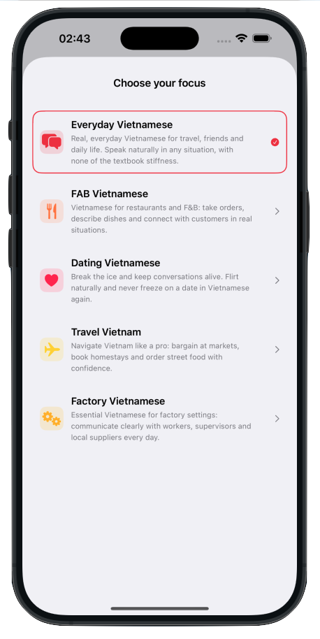 VietLingo chat simulator